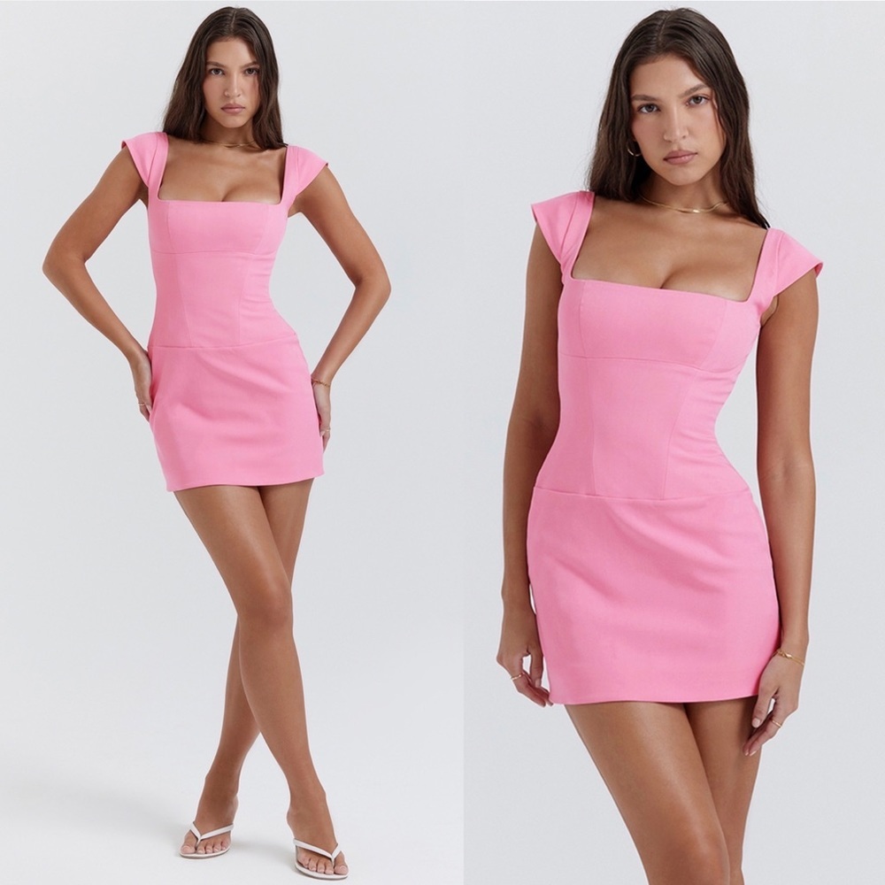 HOUSE OF CB 'Leonida' French Pink Corset Mini Dress‎ NWOT size XS